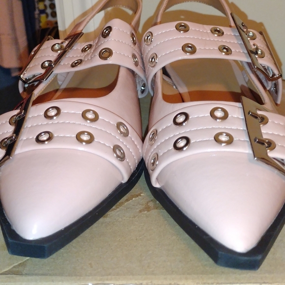 Shoes - Stylish Pink Women's Shoes with Buckle Detail